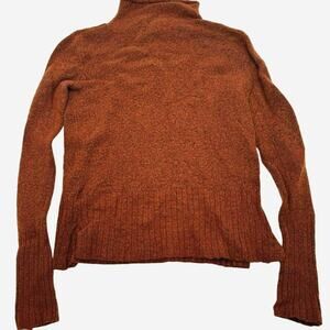 MADEWELL Womens XXS Alpaca Merino Wool Long Sleeve Pullover Sweater Burnt Orange